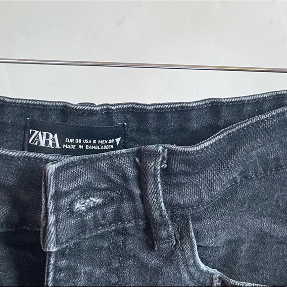 Zara | High rise denim shorts - Picture 8 of 10